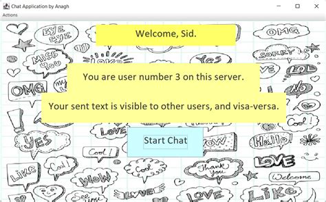 Chat Message Application in Java 的图像结果