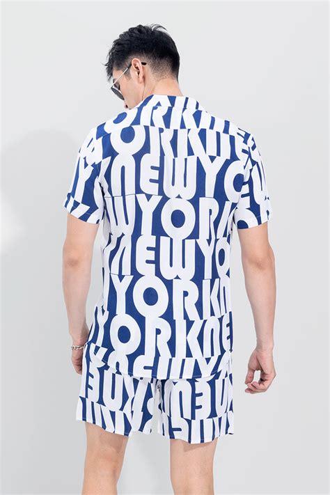 Buy Men's Typo Blue Co-Ords Online | SNITCH