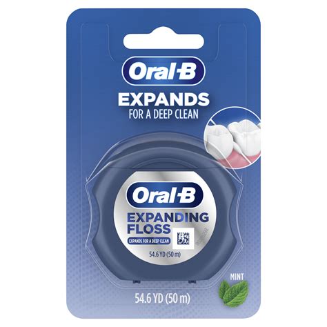 Oral-B Expandable Ribbon Dental Floss, Mint, Expands For a Deep Clean ...