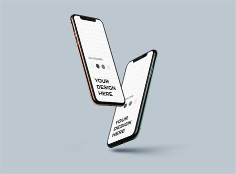 Novos smartphones Mockup flutuante | PSD Premium