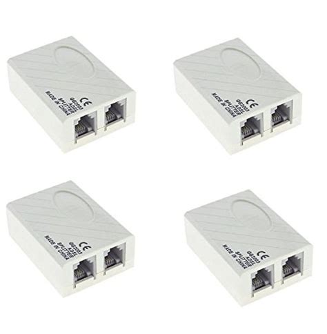 Okayji ADSL Internet Phone Filter Splitter Broadband Modem Box (White ...