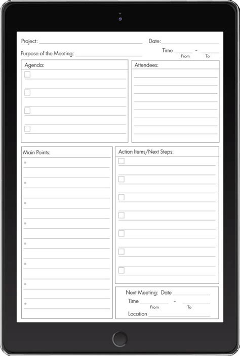Buy Meeting Notes - iPad Forms Online in India - Etsy