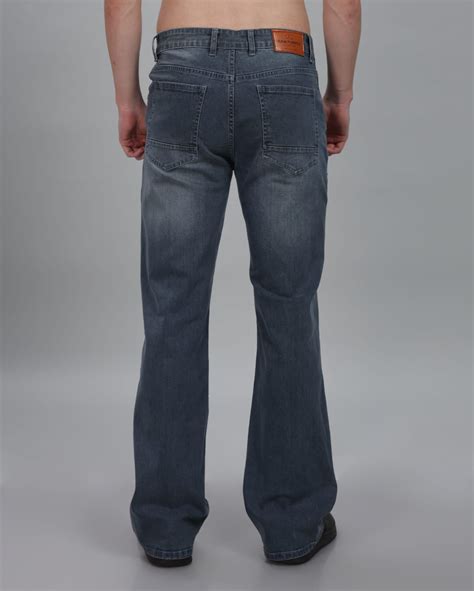 Stone Grey Men's Bootcut Denim – Raw Purple