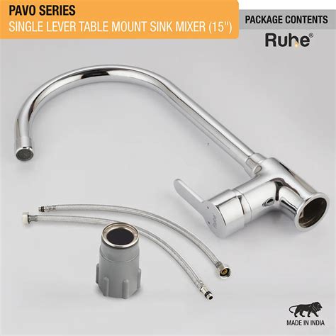 Pavo Single Lever Deck-mount Kitchen Sink Mixer Tap with Swivel Spout ...