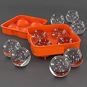 Infinity Tradelink Ice Trays for Freezer Whiskey Ice Cube Silicone Ball ...
