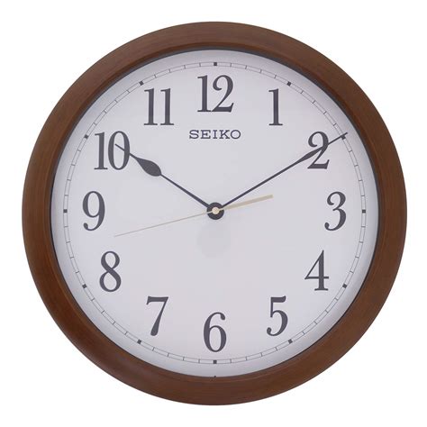Seiko Abstract Brown Wall Clock Qxa598B (41 X 41 cm) : Amazon.in: Home ...