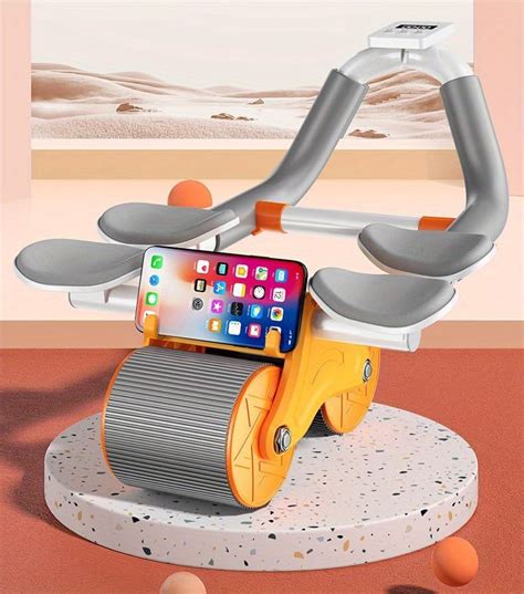 Ab Roller Wheel Automatic Rebound with Four Elbow Supports for Men and ...