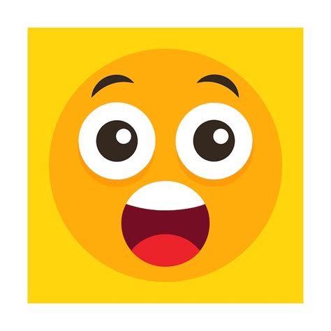 Surprised face emoji | Premium Vector