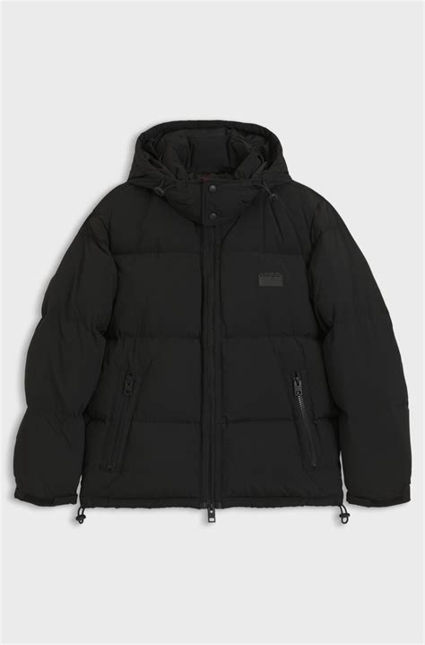 HUGO - Water-repellent jacket with down filling - Black