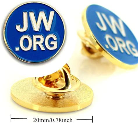 PHAETON Golden Round Lapel Pin with Blue JW.org Design India | Ubuy