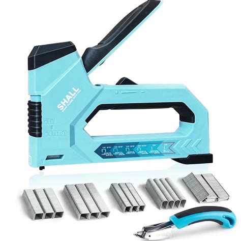 SHALL Ergonomic Manual Utility Staple Gun, 6-in-1 Heavy Duty for Wood ...