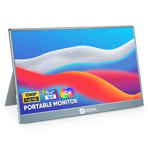 Buy Portable Monitor, ARZOPA 15.6 Inch, 1920×1080 FHD, 100% SRGB IPS ...