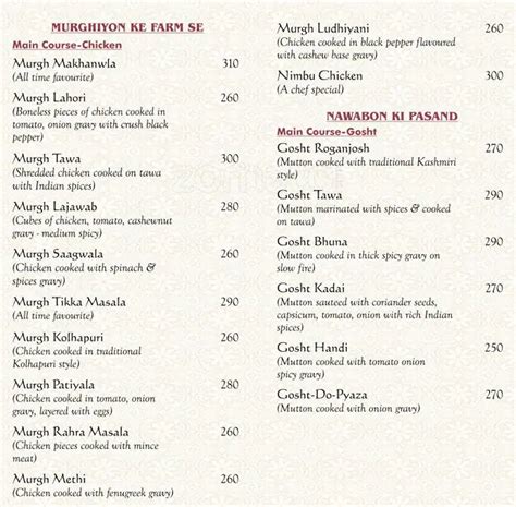 Menu at Satyam's Food Court, Mumbai, RHB Road