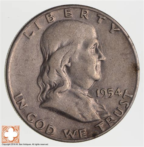 Tough - 'S' MINT MARK SAN FRANCISCO - 1954-S FRANKLIN HALF DOLLAR ...