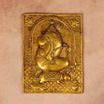 11.5" Pure Brass Ganapati Wall Hanging - Exquisite Design – Budhshiv.com
