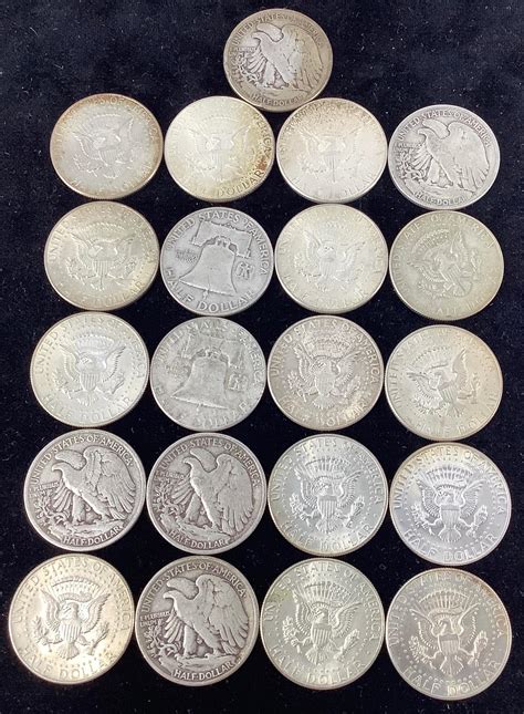 Lot - 21 U.S. Half Dollar Coins