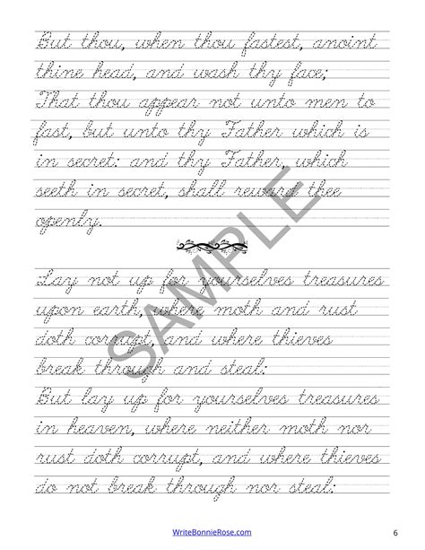 Lord's Prayer and Matthew 6 Cursive Copywork | Made By Teachers