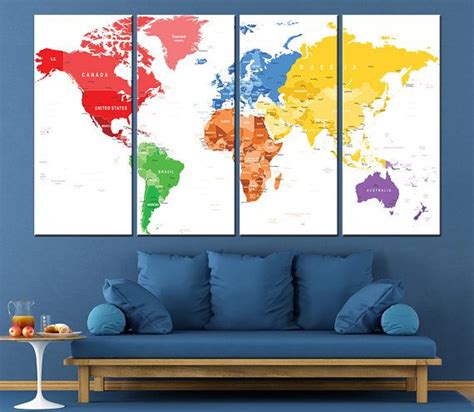 Wall World Map with Countries 的图像结果