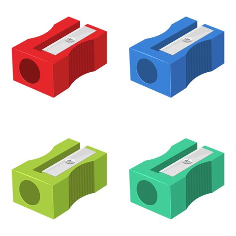 Pencil sharpeners isolated on white 1270727 Vector Art at Vecteezy