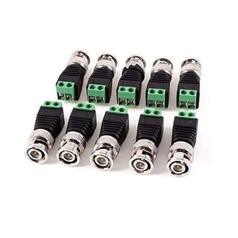 Homenique BNC Male Screw Type Connectors for CCTV Surveillance, 100% ...