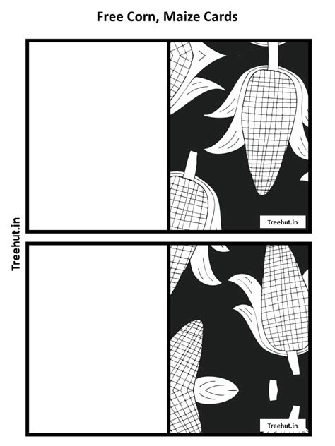 Free Corn, Maize Bulletin Board Decorations and Craft Printables #111