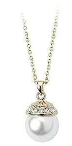 Fabula by OOMPH Jewellery Gold Plated Pearl Fashion Pendant for Women ...