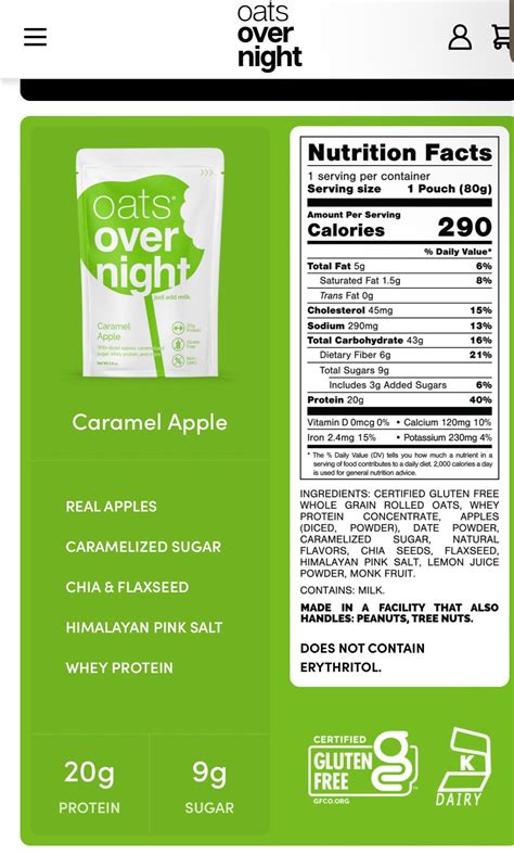 Oats overnight calories : r/caloriecount