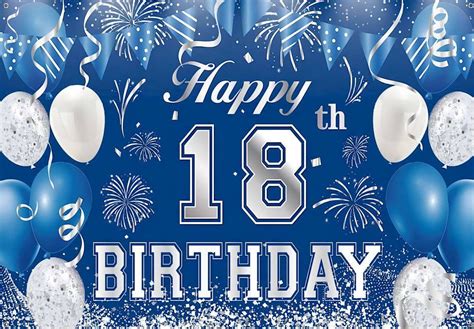 18th Birthday rations Rose Gold Happy 18th Birthday Backdrop Banner ...