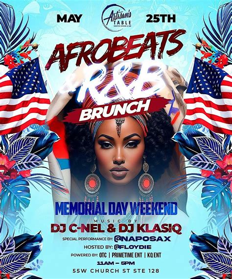 Afro Beats and R&B Brunch, Artisan's Table, West Church Street, Orlando ...