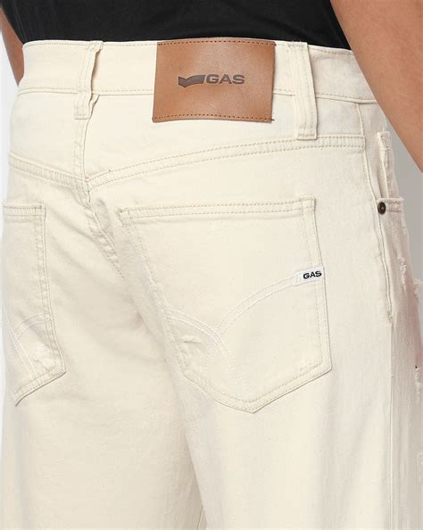 Artisan Straight Fit Jaxon Ecru Rip Repair Artisan Jeans