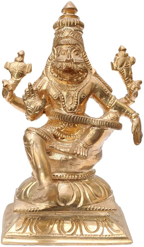 Exotic India Lord Narasimha - Bronze Statue from Swamimalai: Amazon.in ...