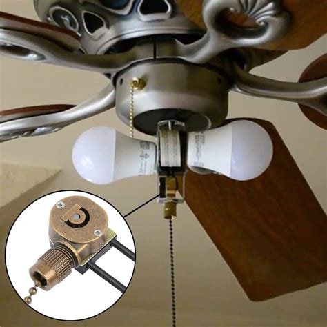 Buy Ceiling Fan Light Switch ZE-109M Pull Chain Switch On Off Light ...