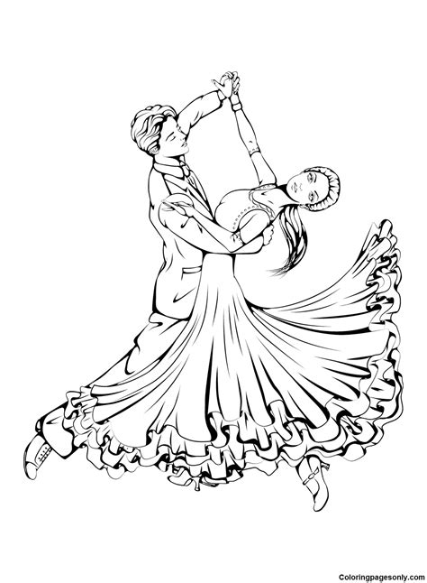 Dancing Coloring Pages 36 Printable for Free Download