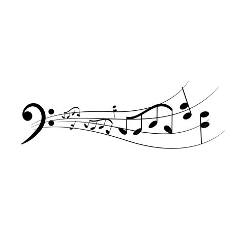 Premium Vector | Musical notes with bass clef