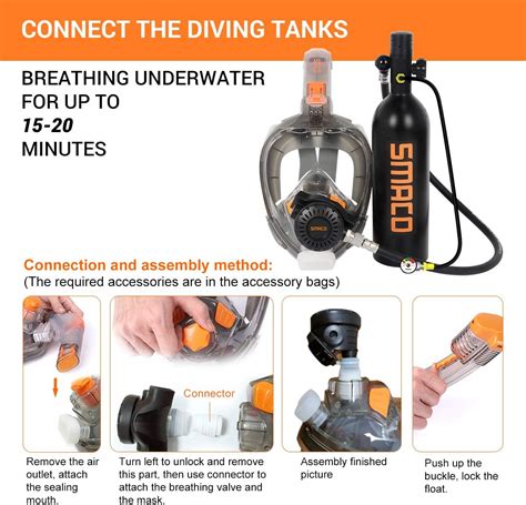 Buy 15-20 ನಿಮಿಷಗಳ ಡೈವಿಂಗ್ ಸಿಲಿಂಡರ್ ನೀರೊಳಗಿನ ಉಸಿರಾಟದ ಸಾಧನ 1 ಎಲ್ ಎಸ್ 400 ...