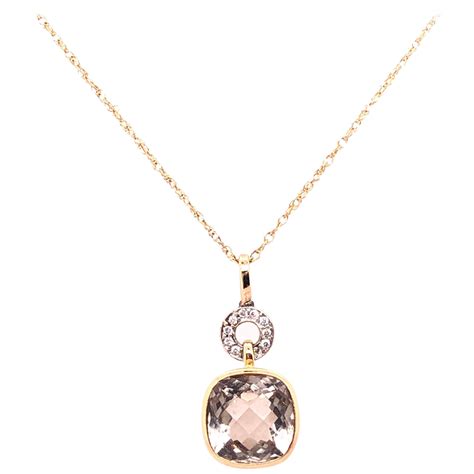 Gold and Diamond Round Pendant Necklace at 1stDibs | round diamond ...