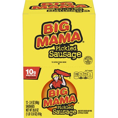 Penrose Big Mama Pickled Sausages, 2.4 Ounce, 12 Pack - Walmart.com