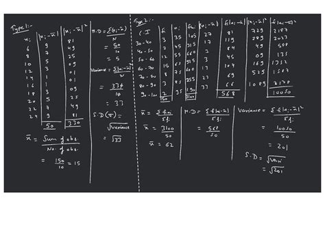 C11 Statistics - Variance Calculations and Methods - Studocu