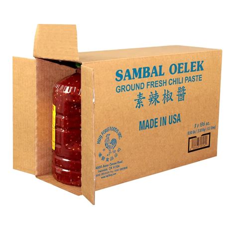 Huy Fong 8.5 lb. Sambal Oelek Fresh Ground Chili Paste (3 Pack)