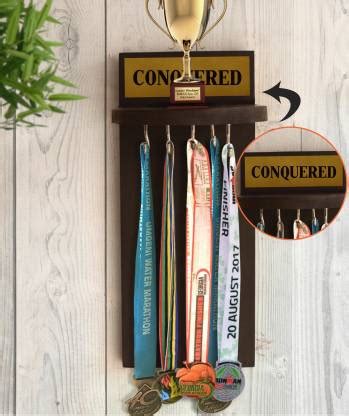 TIED RIBBONS Award Medal Display Rack and Trophy Shelf for Home ...