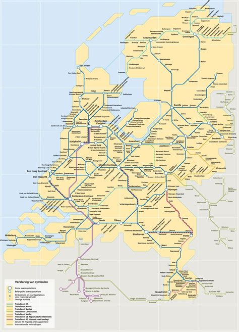 Train Map of the Netherlands