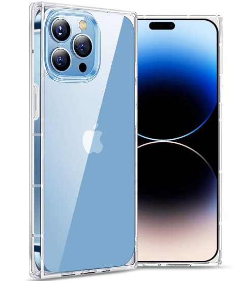 iDLike Square Case for iPhone 14 Pro Max, Clear Phone Case with ...