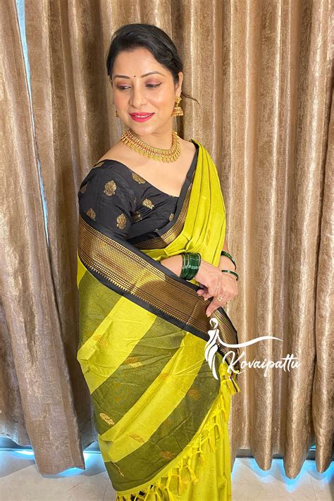 Rafa Lime Green with Black – Kovaipattu