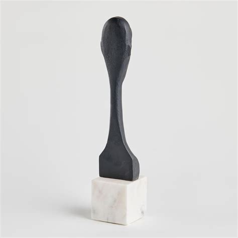 Buy Eternity Marble Base Aluminium Tribal Woman Table Accent from Home ...