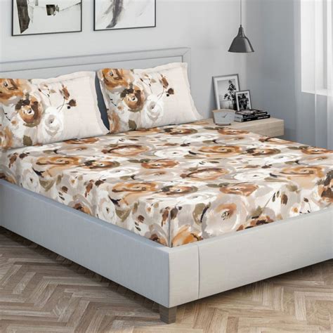 Buy D'DECOR Nova Lite Printed 3-Pc. King Size Bedsheet Set - 274 x 274 ...