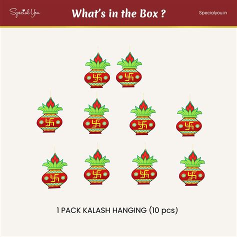 Hanging Paper Kalash Decoration Kit for Diwali, Ganpati Pooja