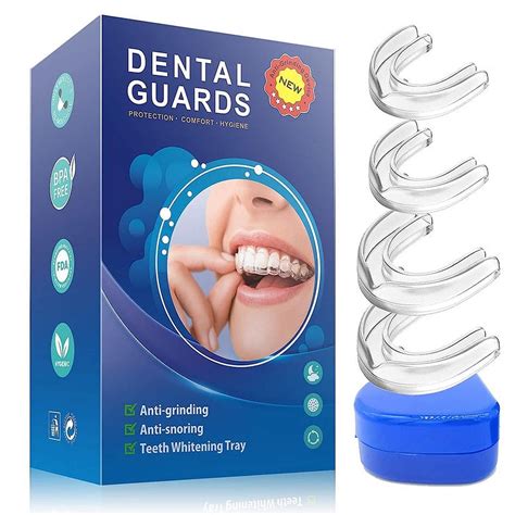 tpyrced Mouth Guard for Clenching Teeth at Night Reusable Soft Dental Protector for Sleep ...