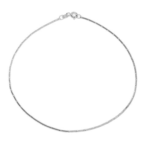 ZAVYA 925 Sterling Silver Modest Minimal Rhodium Plating Chain Anklet ...