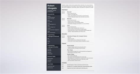 Image result for Computer Science Resume Example