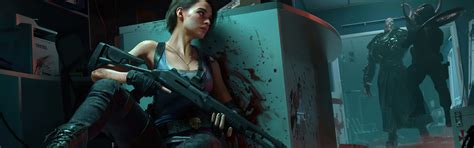 Download wallpaper blood, Resident Evil, shotgun, Nemesis, Jill ...